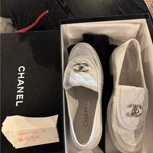 Chanel turn lock loafer 36